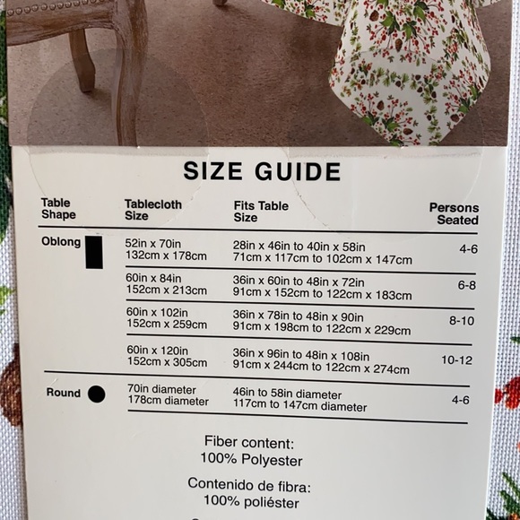 Fiestaware Holiday Fiesta Holiday Tablecloth 6x84 Nwt Poshmark